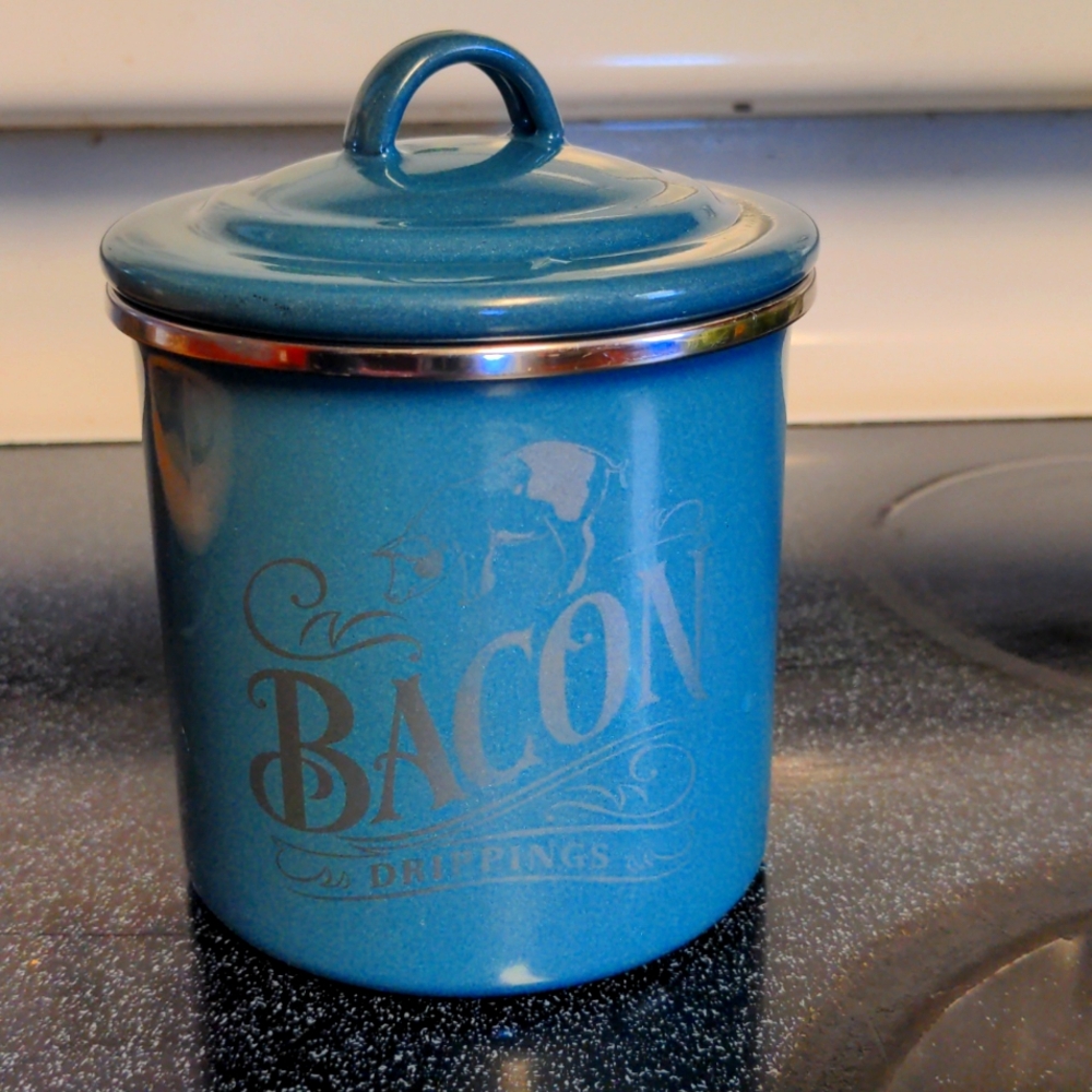 Ayesha Curry Enamel on Steel Bacon Grease Can / Bacon Grease Container - 4 Inch